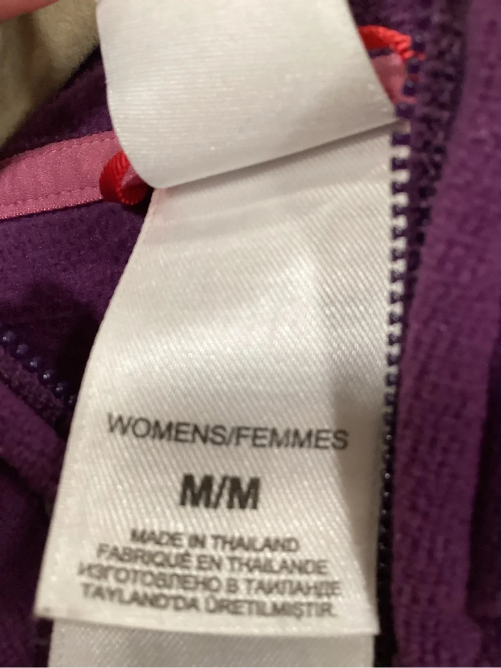 The North Ruched pockets Purple Hooded Fleece Jacket - Picture 4 of 7